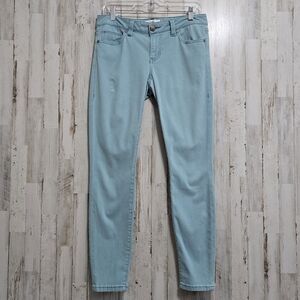 CAbi Tidal Skinny Fit Green Blue Aqua Skinny Jeans Size 6